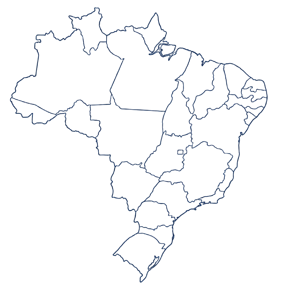 Mapa do Brasil com os estados